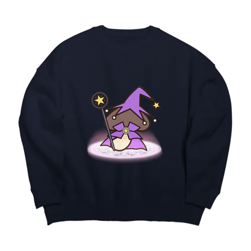 ほし☆しいたけ（パープル） Big Crew Neck Sweatshirt