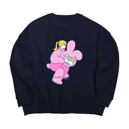 うさぎのひと Big Crew Neck Sweatshirt