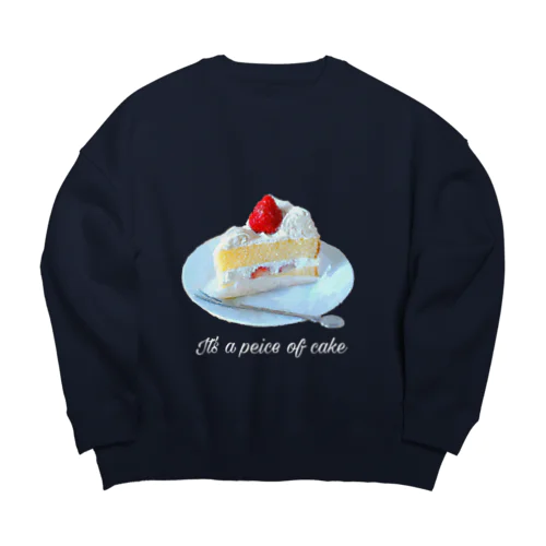 It's a peice of cake（朝飯前さ！） Big Crew Neck Sweatshirt