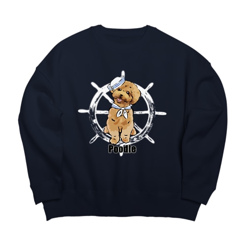 マリンだワン　プードル Big Crew Neck Sweatshirt