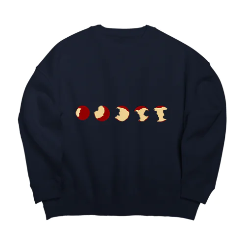 りんごの満ち欠け🍎 Big Crew Neck Sweatshirt