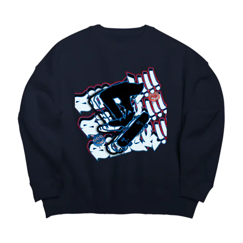 スケボー🛹 Big Crew Neck Sweatshirt