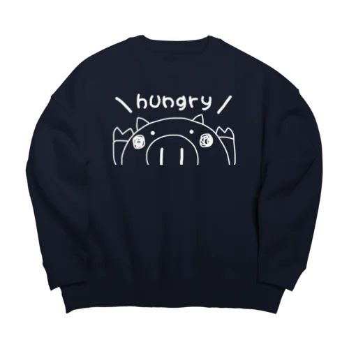 おなかがすいたぶーちゃん Big Crew Neck Sweatshirt