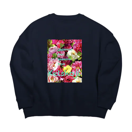 ぼたん Ⅰ〜Japanese four seasons from Keishoji〜 Big Crew Neck Sweatshirt