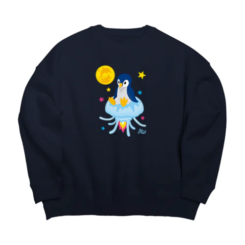 ペンギンとクラゲのロケット Big Crew Neck Sweatshirt