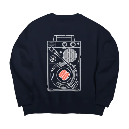 レコードプレーヤーで廻る鮨 Big Crew Neck Sweatshirt