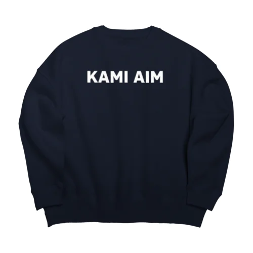 KAMI AIM WHITE Big Crew Neck Sweatshirt