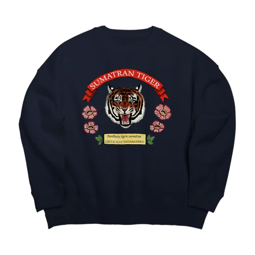 スマトラトラとラフレシア Big Crew Neck Sweatshirt