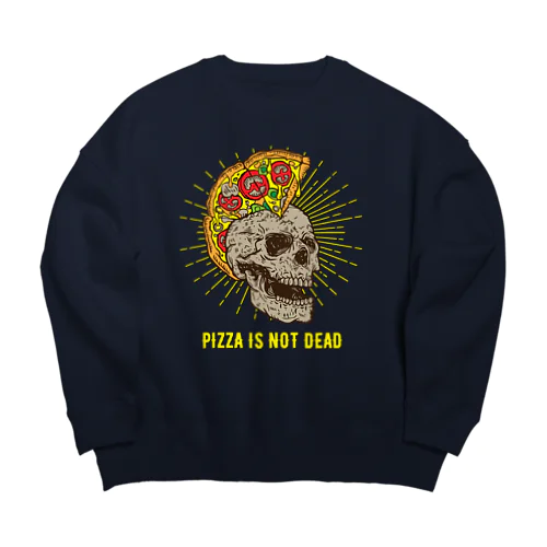 PIZZA IS NOT DEAD（ピザは死なない）モヒカンスカル Big Crew Neck Sweatshirt