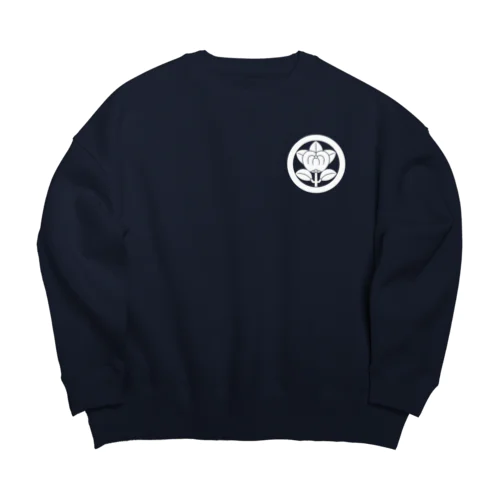 井伊直政/徳川四天王/彦根橘/ホワイト Big Crew Neck Sweatshirt