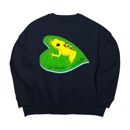 Phyllobates terribilis(猛毒吹矢ガエル)　英語バージョン Big Crew Neck Sweatshirt