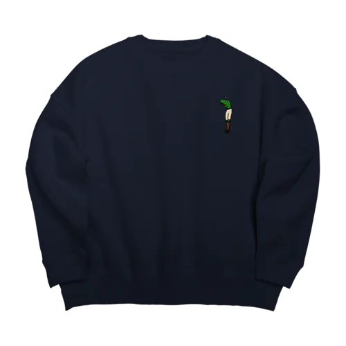 キョウリュウ君 見上げver. Big Crew Neck Sweatshirt