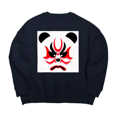 隈取りパンダ Big Crew Neck Sweatshirt