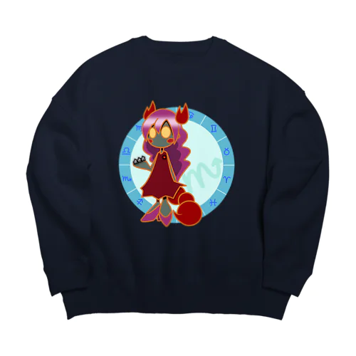 さそり座 パターン1・フルカラー Big Crew Neck Sweatshirt