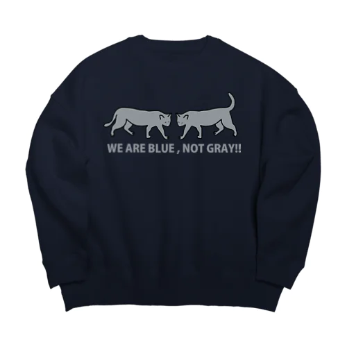 WE ARE BLUE, NOT GRAY!! Big Crew Neck Sweatshirt