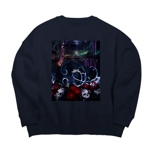 (縦長)Dark Gothic Big Crew Neck Sweatshirt