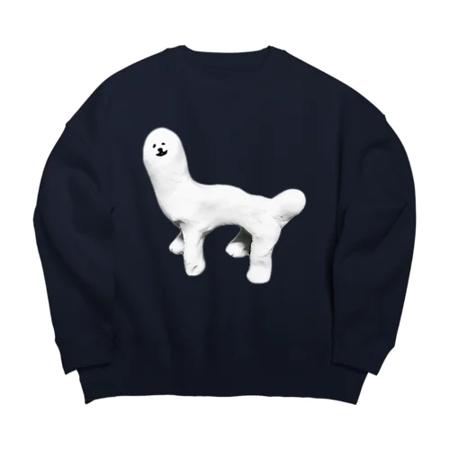 プードルくん３Ｄ Big Crew Neck Sweatshirt