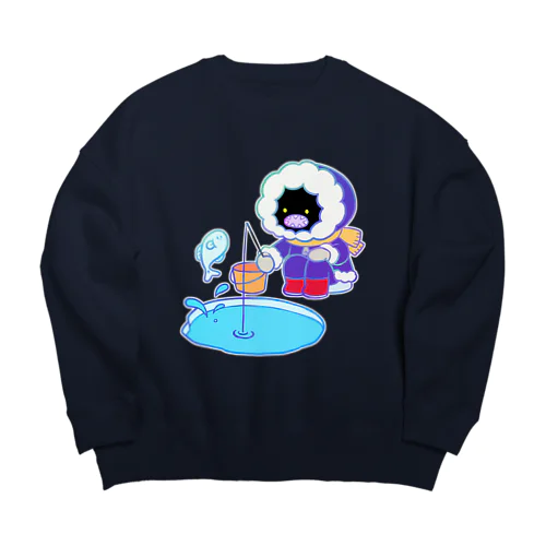 釣りに来た怪物ちゃん Big Crew Neck Sweatshirt