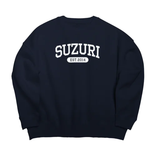 SUZURI University (White) Big Crew Neck Sweatshirt