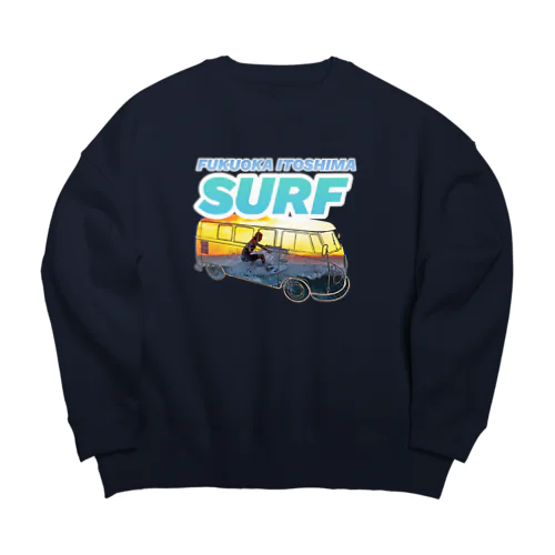 糸島サーフィン研究会 Big Crew Neck Sweatshirt