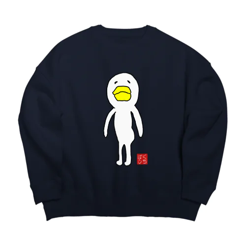 ゆるかわな丸っこい鳥 Big Crew Neck Sweatshirt