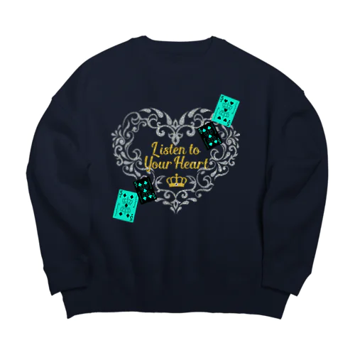 アンドアイデザイン　数秘＆カラー🄬オマージュボトルNo.5 ターコイズブルー Big Crew Neck Sweatshirt