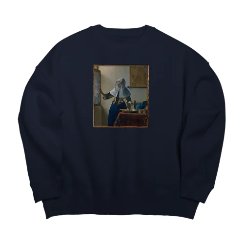 牛乳を注ぐ女 Big Crew Neck Sweatshirt