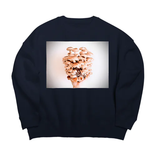 沢山生えた椎茸 Big Crew Neck Sweatshirt