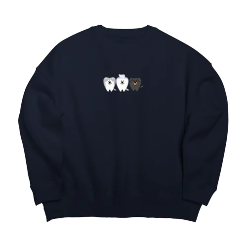 3匹のけんしんくん Big Crew Neck Sweatshirt