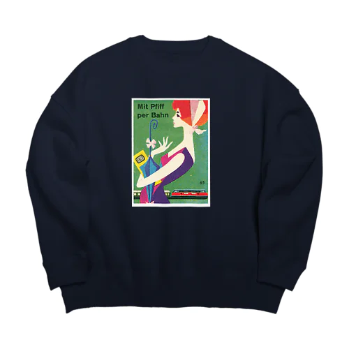 ドイツ国鉄 DB レディー２　日傘 Big Crew Neck Sweatshirt