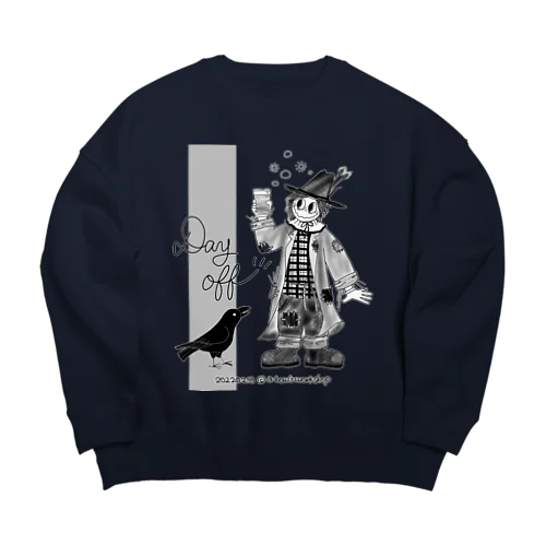 Day off (かかしくんの休日) Big Crew Neck Sweatshirt