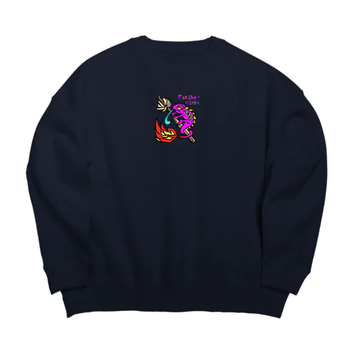 フェザースティック【Feather stick】 Big Crew Neck Sweatshirt