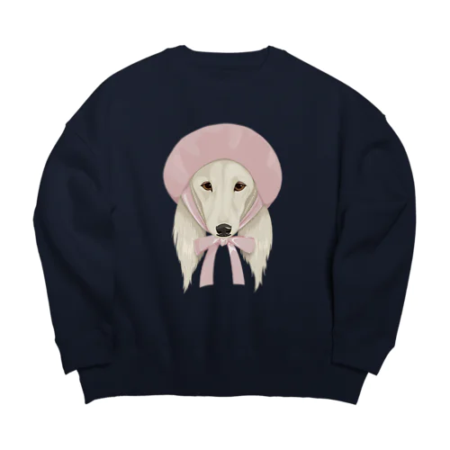 Saluki×ベレー帽 Big Crew Neck Sweatshirt