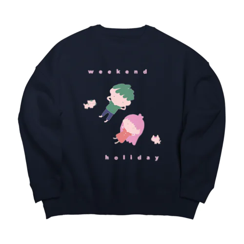 ウィークエンドホリディ Big Crew Neck Sweatshirt