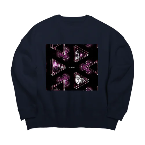 ジュエリー＊アート＊黒紅色 Big Crew Neck Sweatshirt