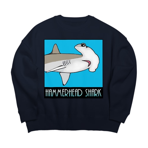 Hammerhead shark(撞木鮫) Big Crew Neck Sweatshirt