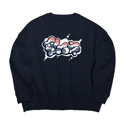 乳ニキ デザイン (ホルスタイン) Big Crew Neck Sweatshirt