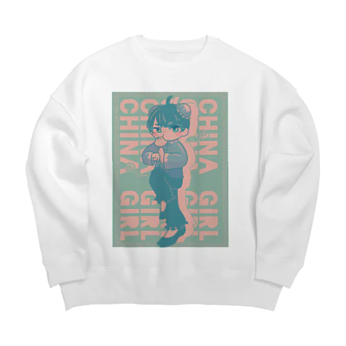 あおいろちゃいなちゃん Big Crew Neck Sweatshirt