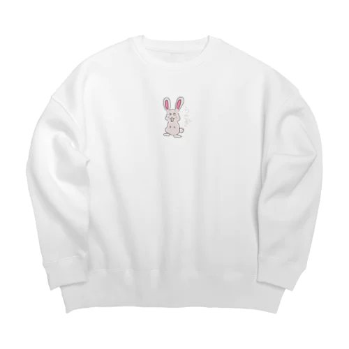 ぶさいくうさぎ Big Crew Neck Sweatshirt