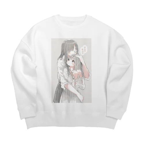 【アマリリス】女子高生 (クンクン百合Ver.) Big Crew Neck Sweatshirt