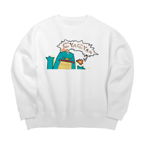 怪獣ぎゃぎゃー Big Crew Neck Sweatshirt