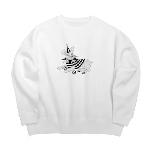 clown schnauzer Big Crew Neck Sweatshirt