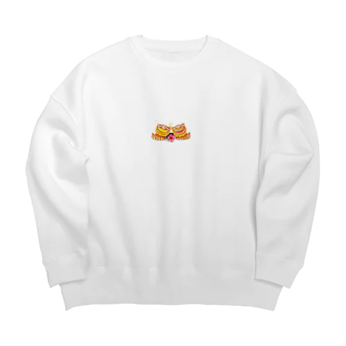 仲良しシーサーちゃん Big Crew Neck Sweatshirt