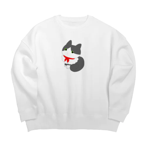 おすましリボンの猫のきょうちゃん Big Crew Neck Sweatshirt