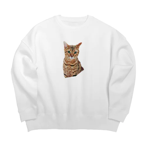 猫といっしょT Big Crew Neck Sweatshirt