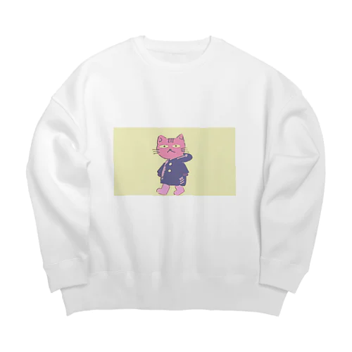 パステル長靴をはいたネコ2 Big Crew Neck Sweatshirt