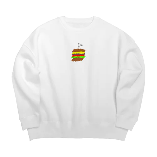 さながらハンバーガー Big Crew Neck Sweatshirt