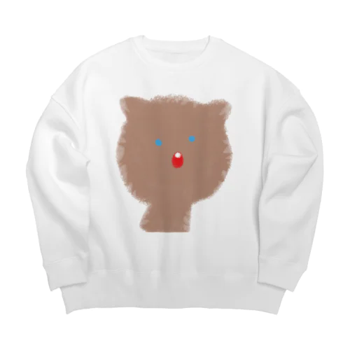 フワネコ「お」 Big Crew Neck Sweatshirt