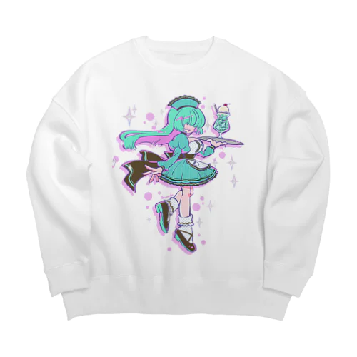 メカクレチョコミントさんとメロンクリームソーダ Big Crew Neck Sweatshirt