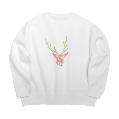 DeeR × strawberry Big Crew Neck Sweatshirt